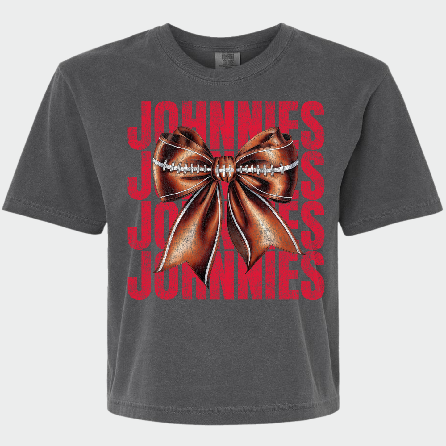 JYAA: Johnnies Football Bow *distressed* Women's T-Shirt