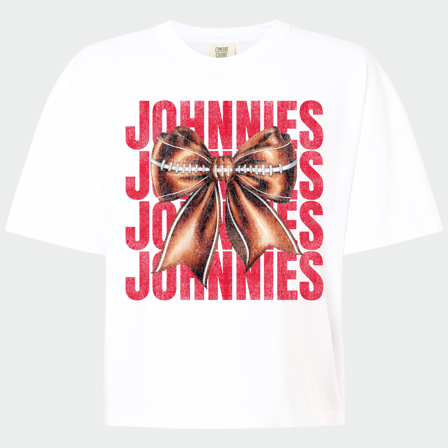 JYAA: Johnnies Football Bow *distressed* Women's T-Shirt