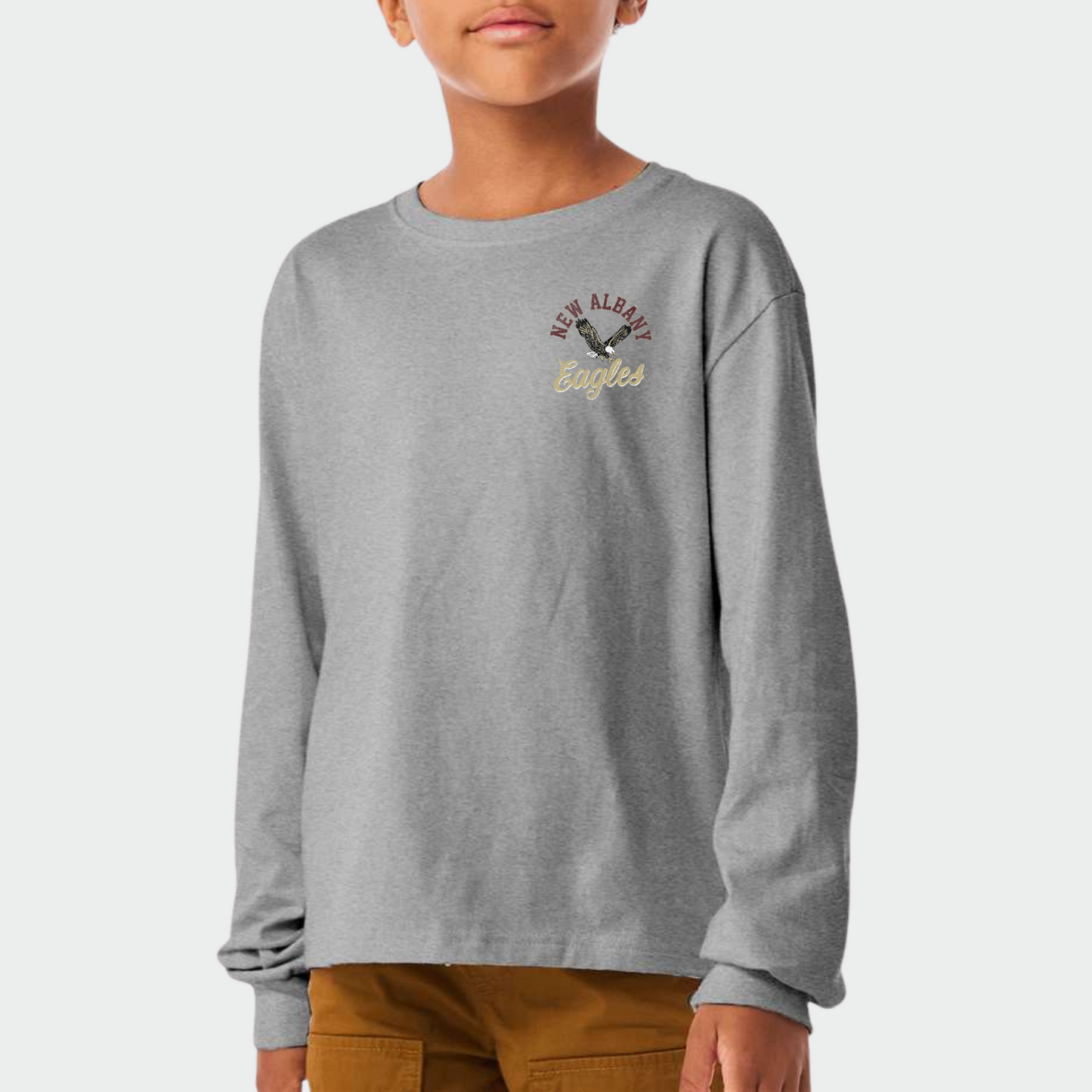 NAPTO: New Albany *Distressed Print* Collage 6oz Heavyweight Long Sleeve T-Shirt