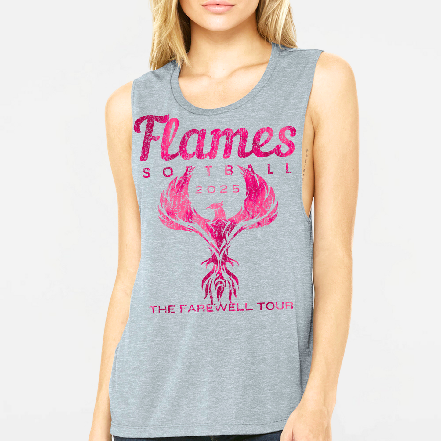 Flames Softball: Farewell Tour Women's Flowy Muscle Tank Top