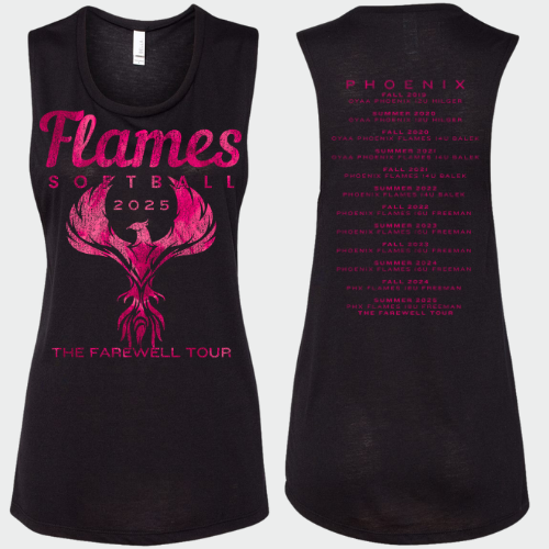 Flames Softball: Farewell Tour Women's Flowy Muscle Tank Top