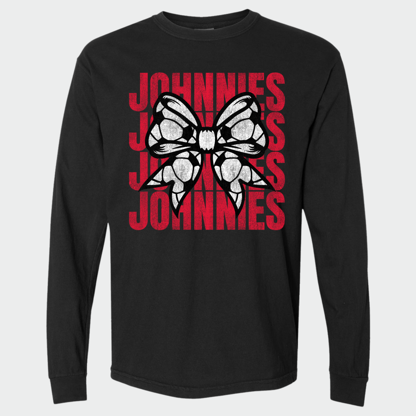 JYAA: Johnnies Soccer Bow *distressed* Long Sleeve T-Shirt