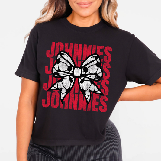 JYAA: Johnnies Soccer Bow *distressed* Women's T-Shirt