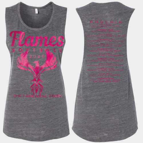 Flames Softball: Farewell Tour Women's Flowy Muscle Tank Top
