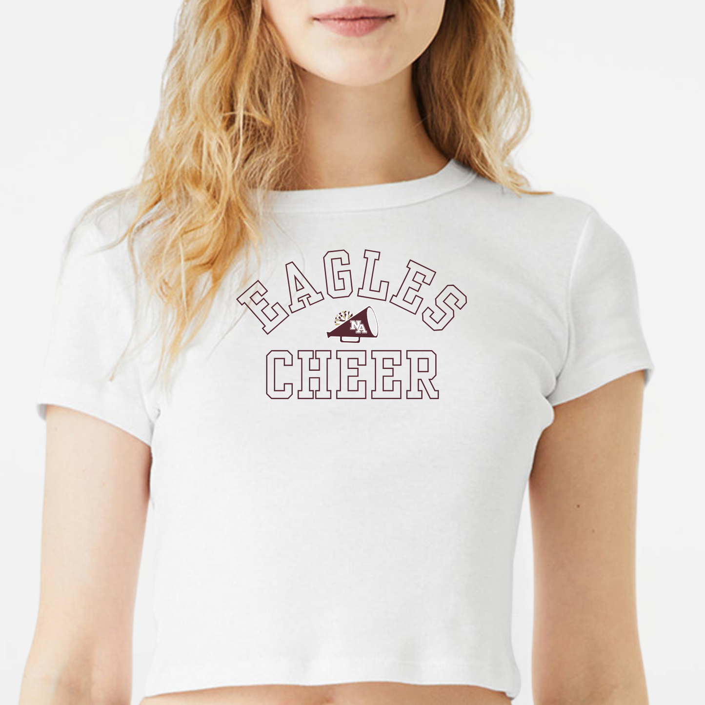 NAYCHEER: Eagles Cheer Microrib Baby Tee