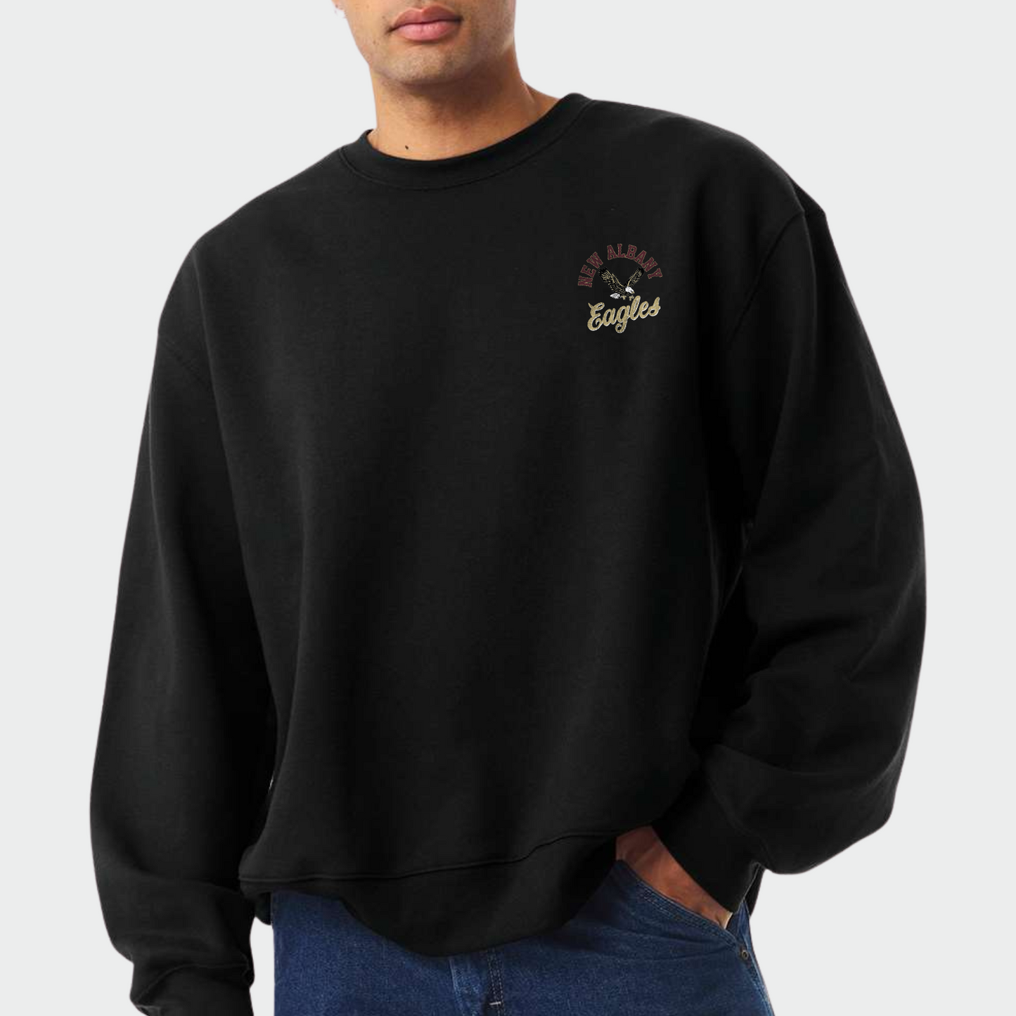 NAPTO: New Albany *Distressed Print* Collage 10oz Heavyweight Sweatshirt