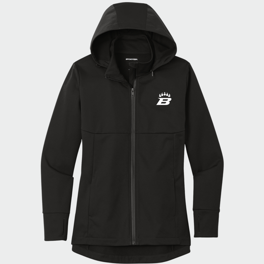 BRUINS: B-Claw Women's Hooded Soft Shell Jacket