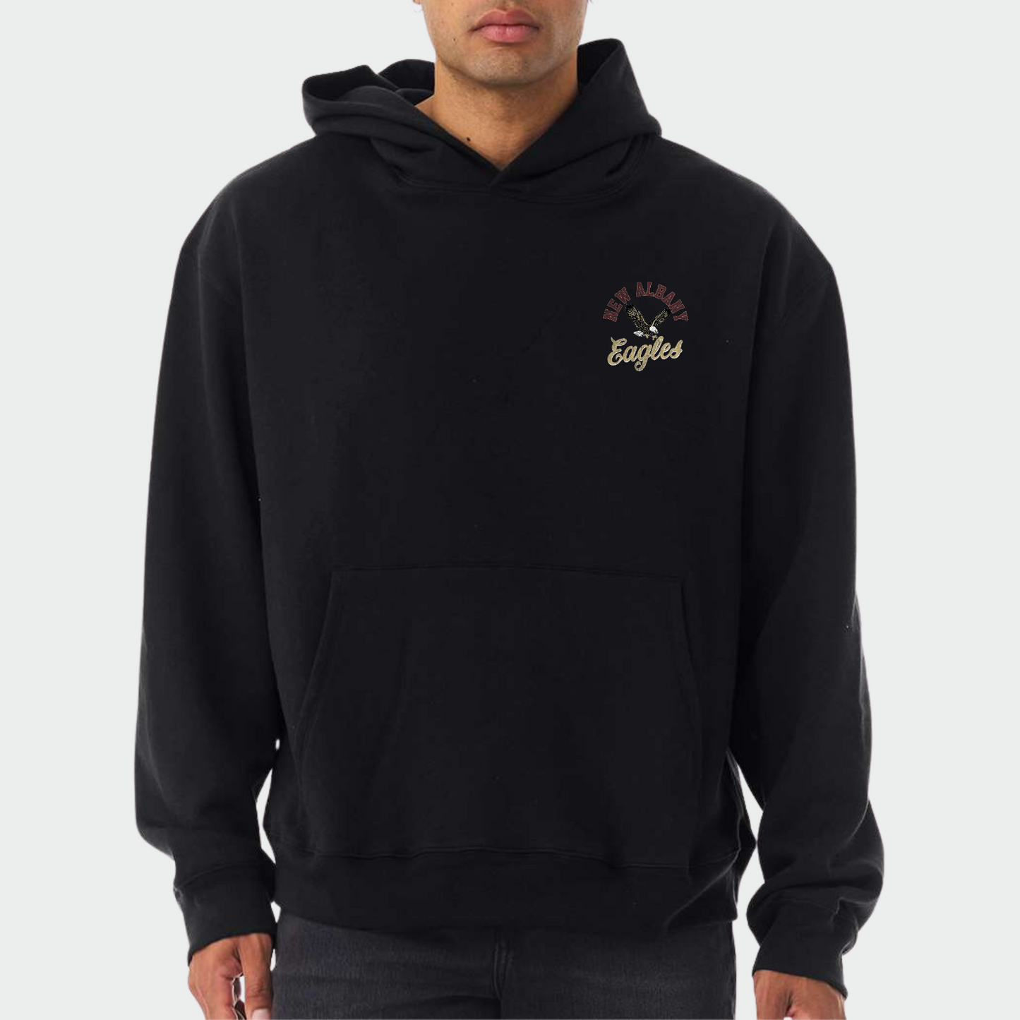 NAPTO: New Albany *Distressed Print* Collage 10oz Heavyweight Hooded Sweatshirt
