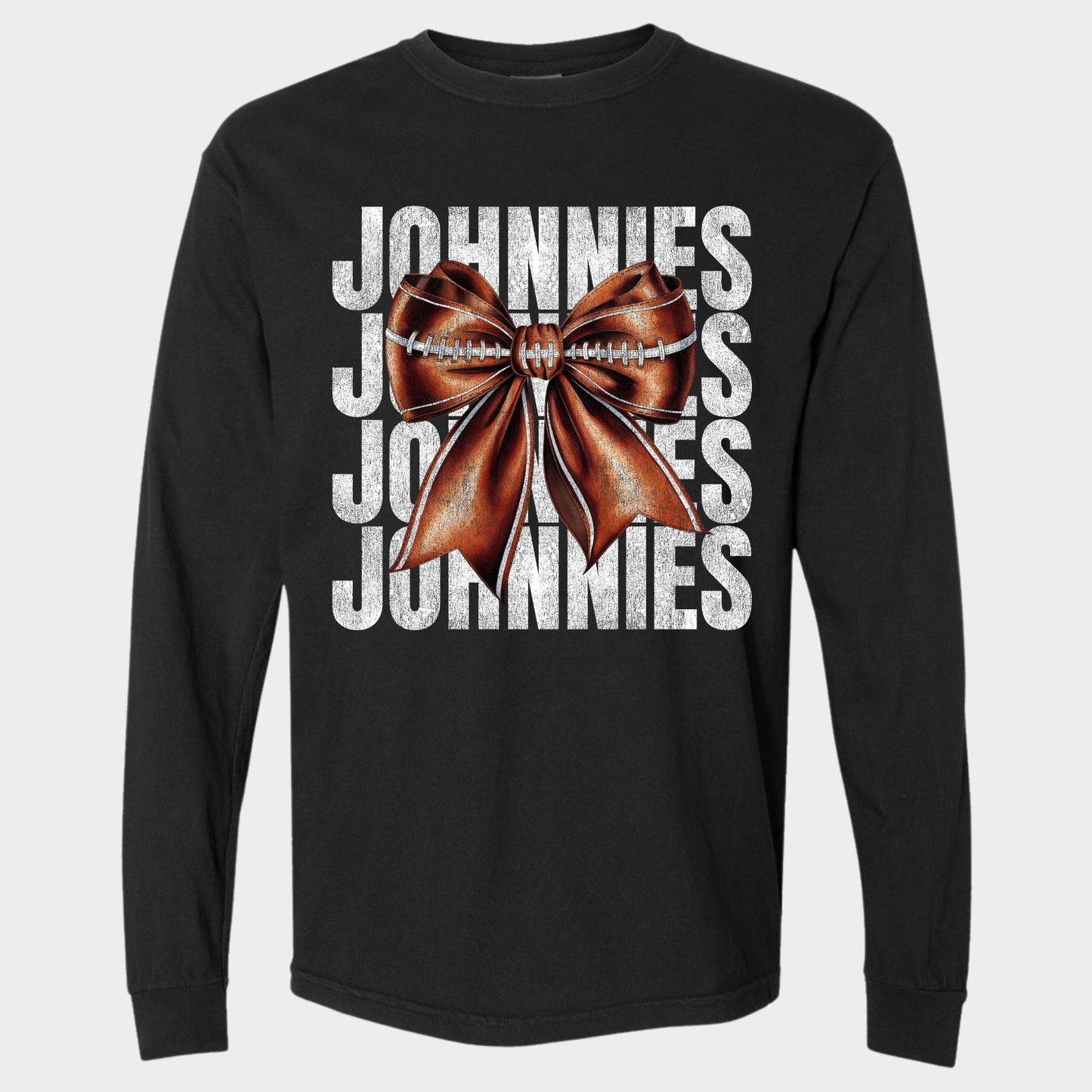 JYAA: Johnnies Football Bow *distressed* Long Sleeve T-Shirt