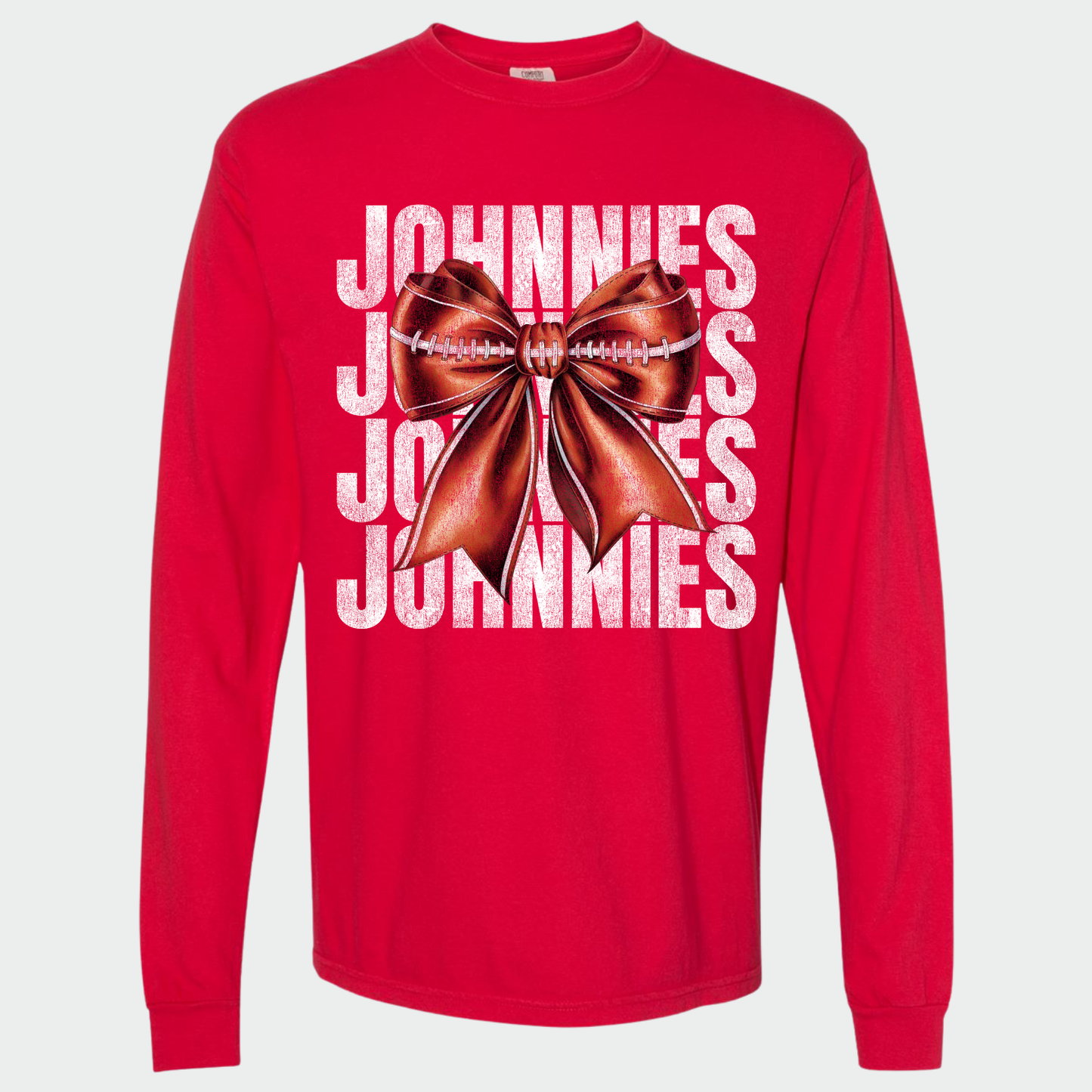 JYAA: Johnnies Football Bow *distressed* Long Sleeve T-Shirt