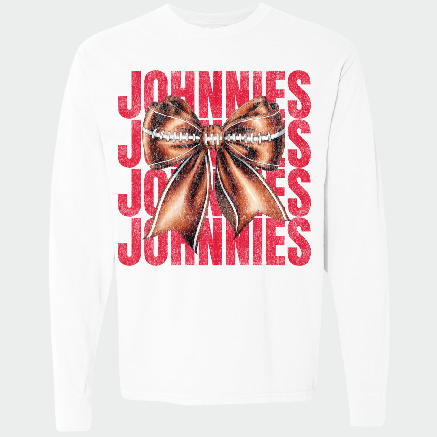 JYAA: Johnnies Football Bow *distressed* Long Sleeve T-Shirt