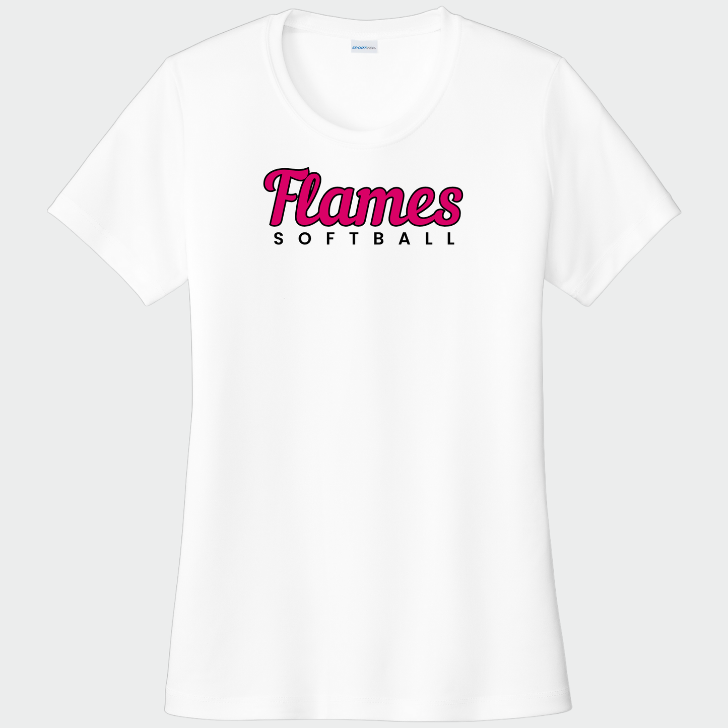 Flames Softball: Women's Scoop Neck Tech T-Shirt