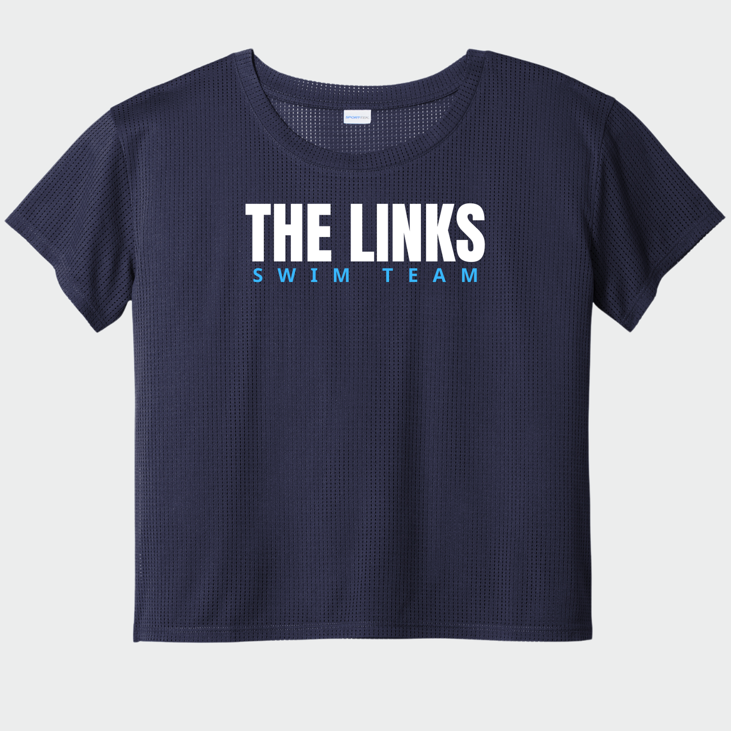 LINKSWIM: Women's Mesh Crop Tech T-Shirt