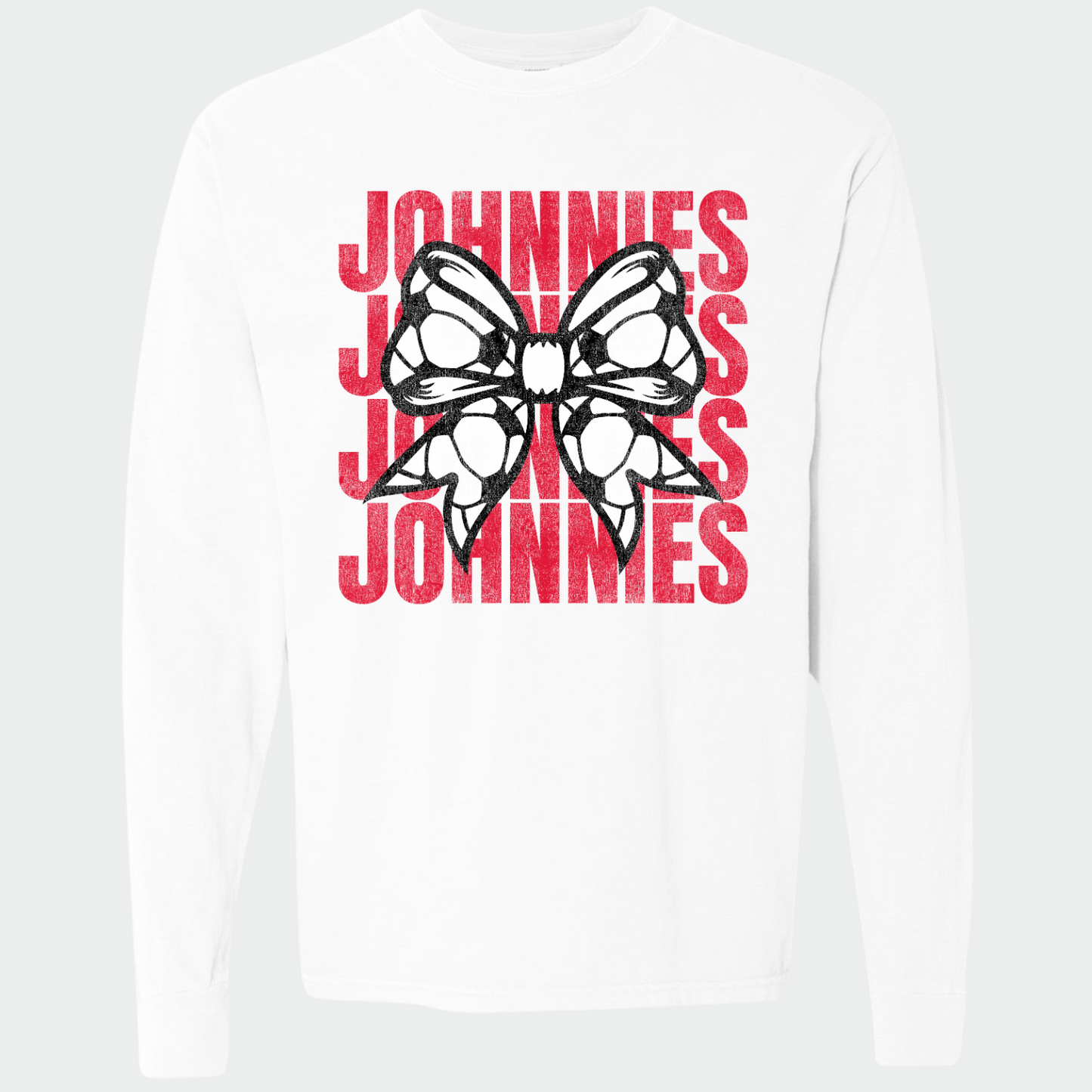 JYAA: Johnnies Soccer Bow *distressed* Long Sleeve T-Shirt