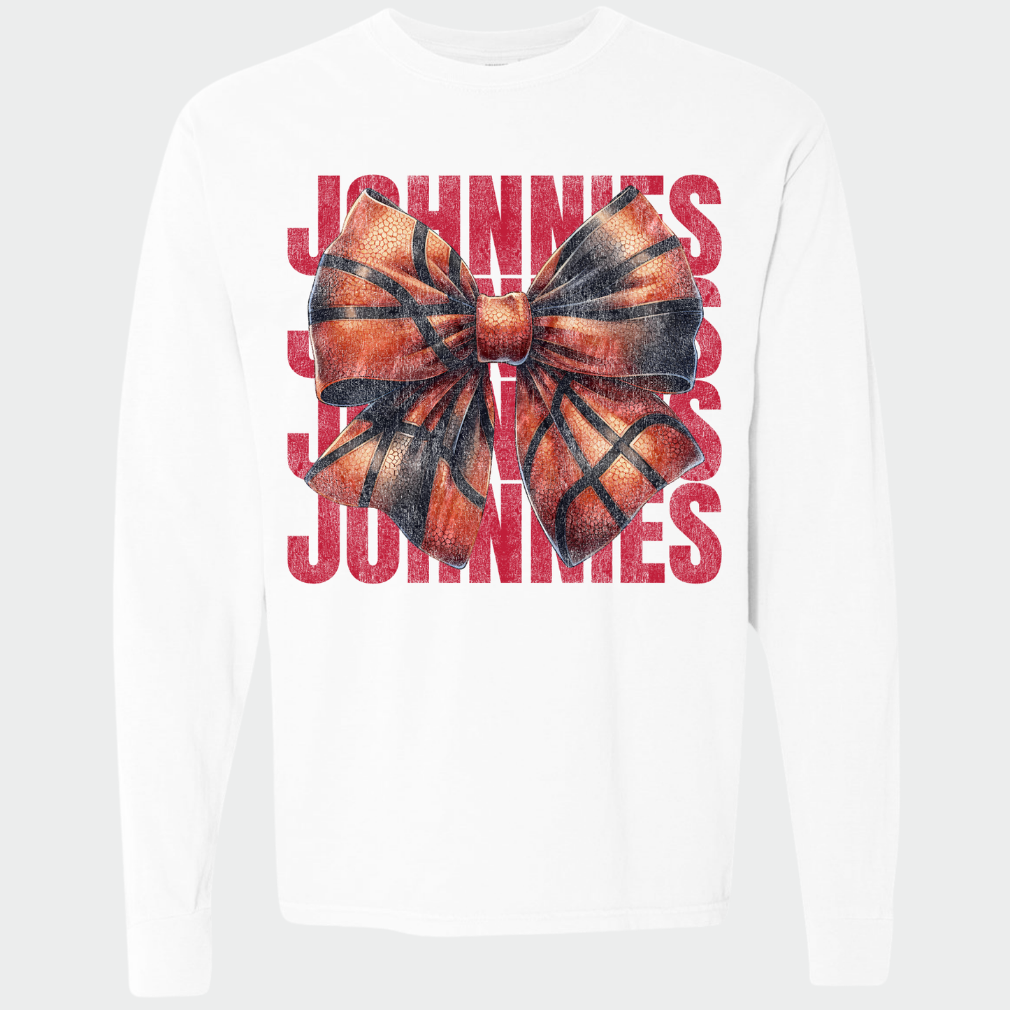 JYAA: Johnnies Basketball Bow *distressed* Long Sleeve T-Shirt