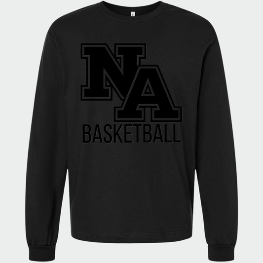 NAGTB: NA Basketball *3D Print* 6oz Heavyweight Long Sleeve T-Shirt