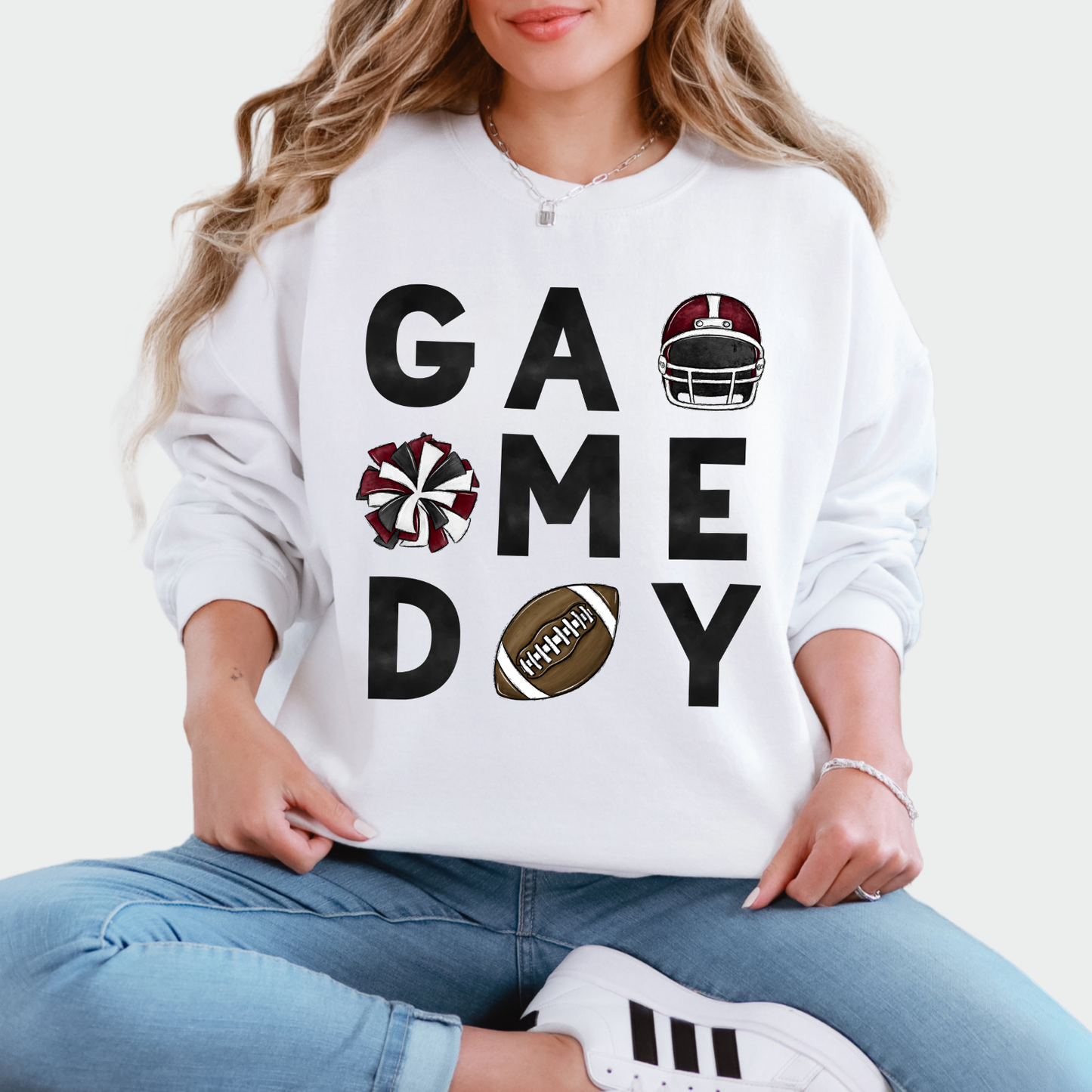 NAYCHEER: Football Game Day Crew Sweatshirt