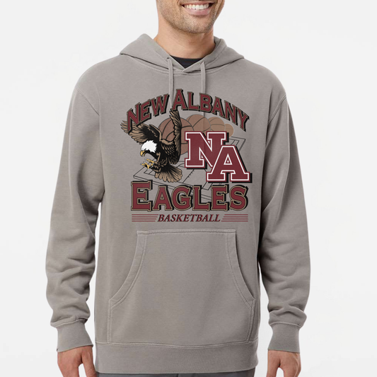 NAGTB: New Albany Basketball Vintage Graphic Hooded Sweatshirt