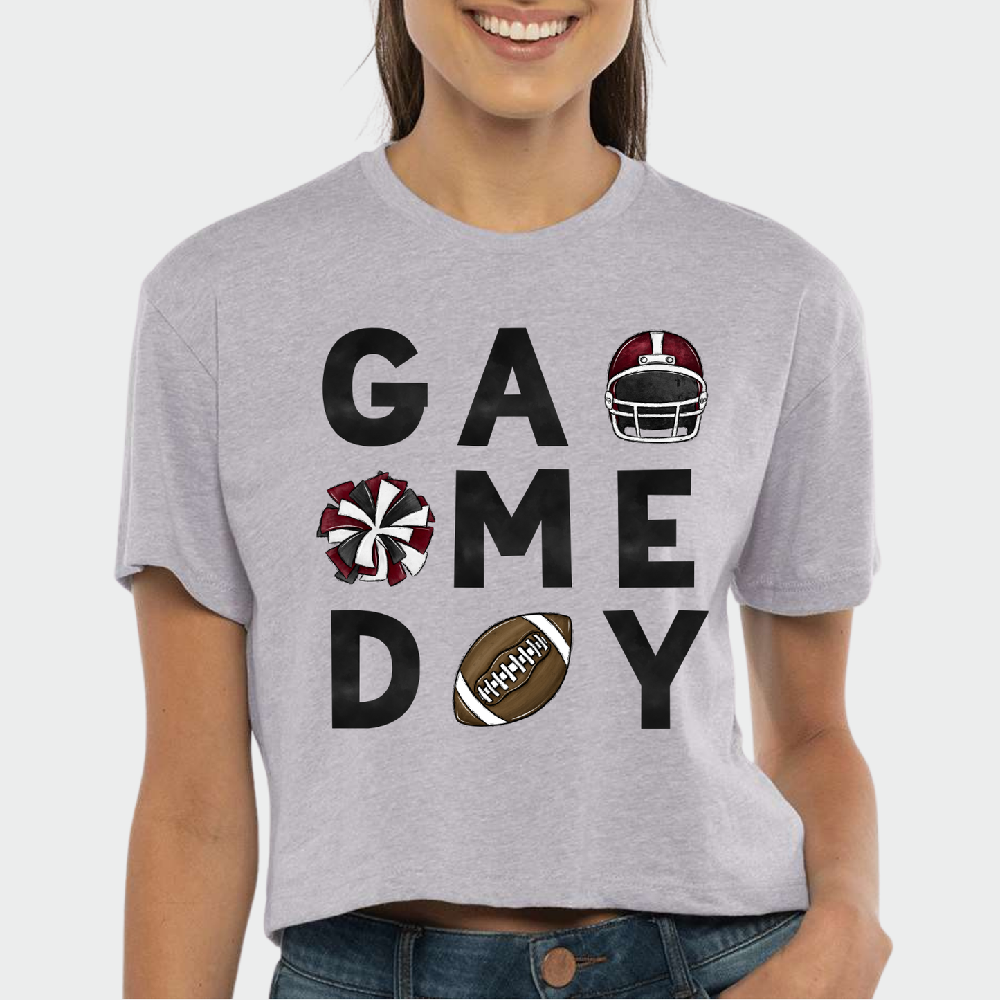 NAYCHEER: Football Game Day Women's Crop Top