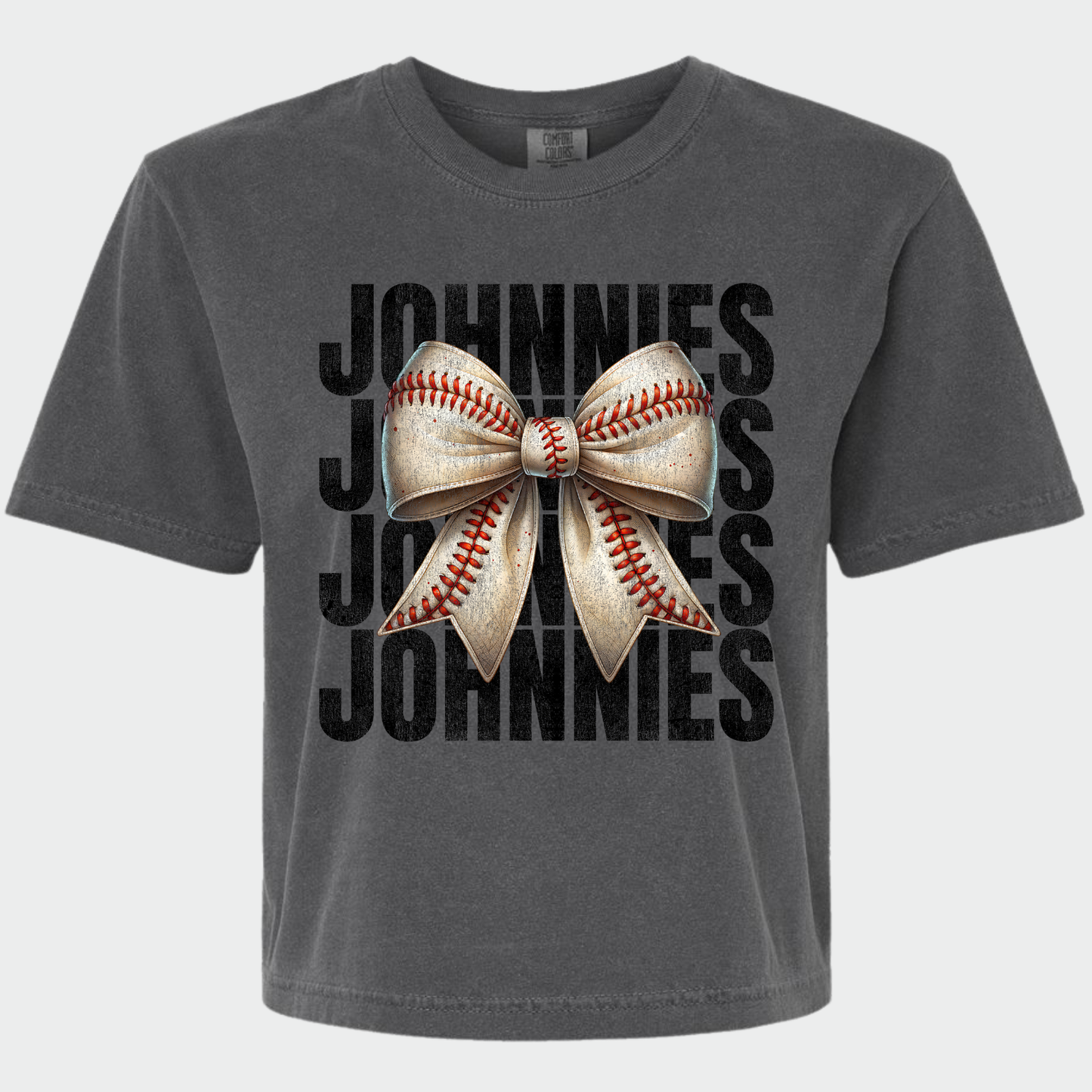 JYAA: Johnnies Baseball Bow *distressed* Women's T-Shirt