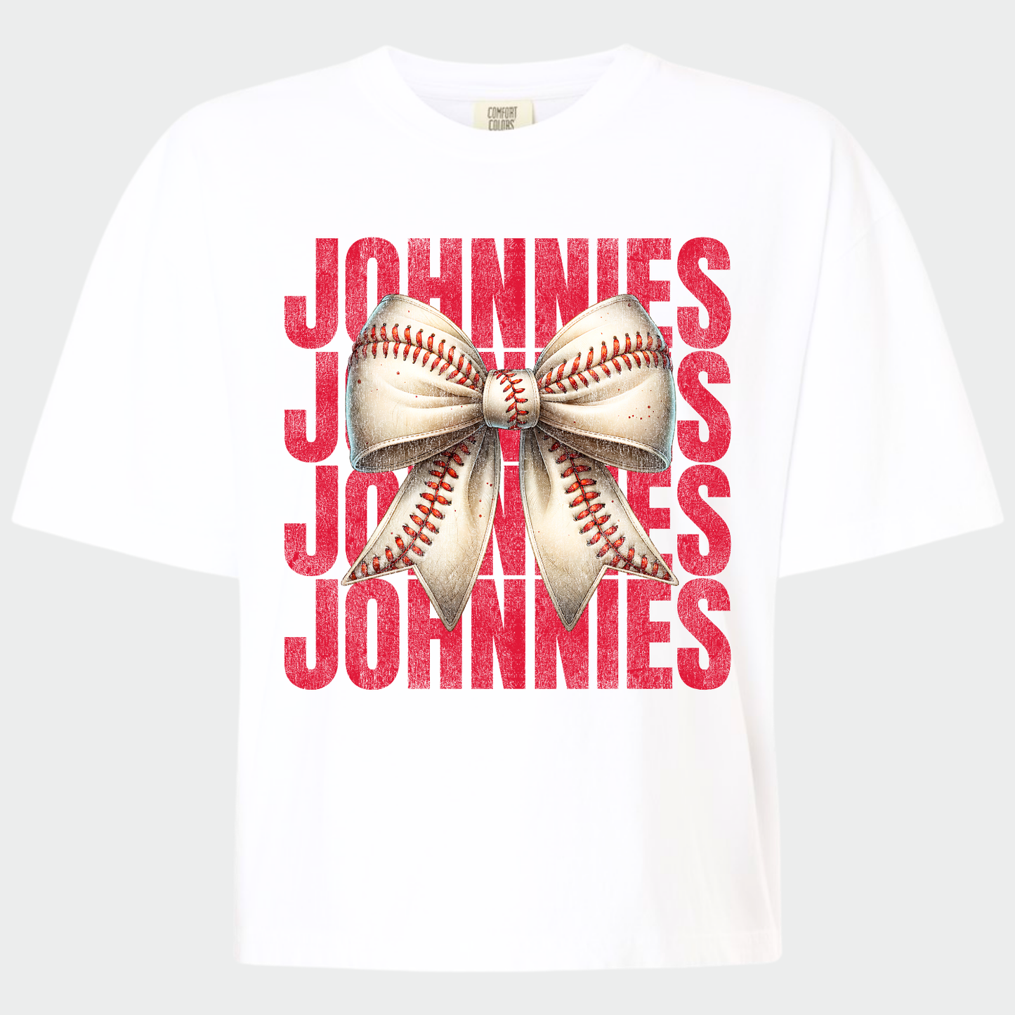 JYAA: Johnnies Baseball Bow *distressed* Women's T-Shirt