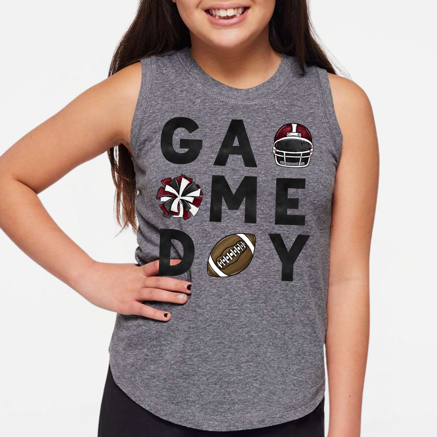 NAYCHEER: Football Game Day Women's & Girls Muscle Tank Top