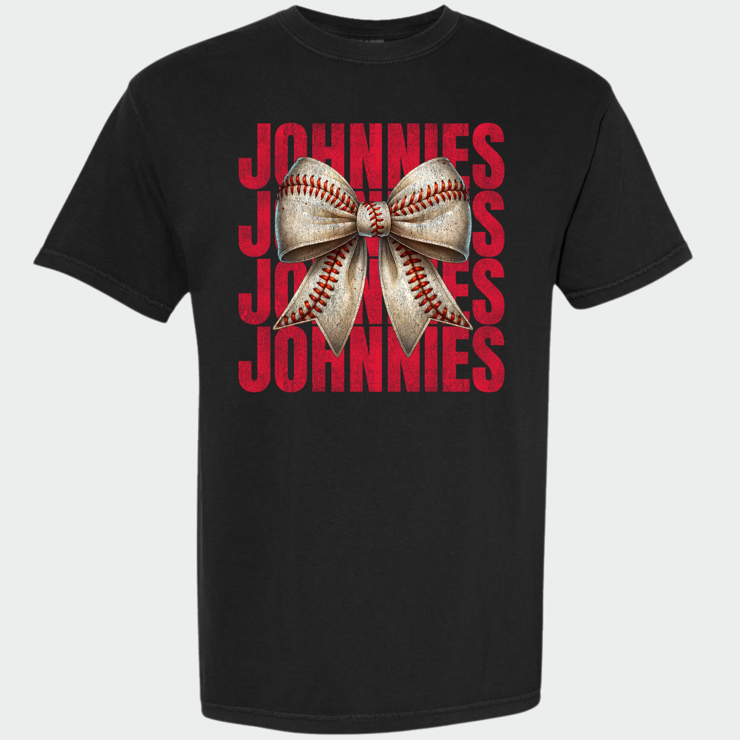 JYAA: Johnnies Baseball Bow *distressed* T-Shirt
