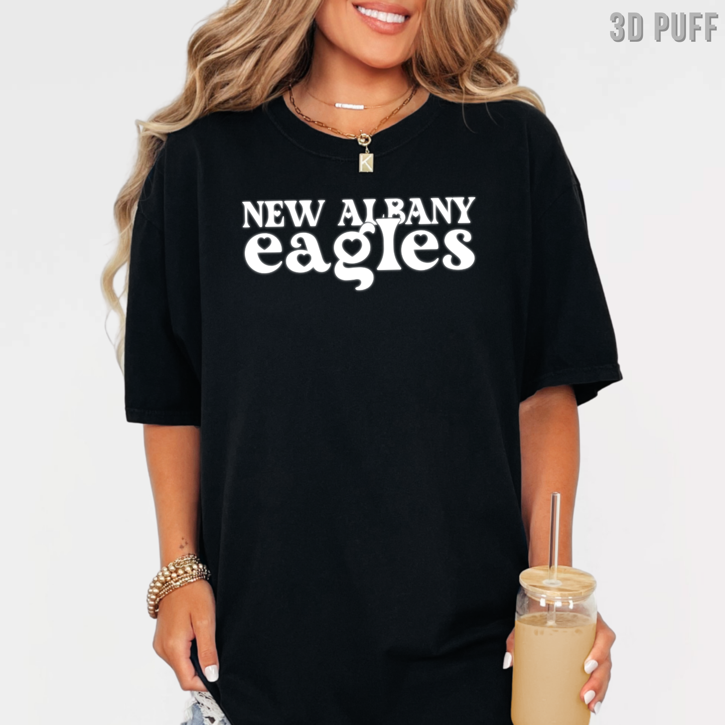 NAPTO: Match your Doll New Albany Eagles *Puff Print* Triblend T-Shirt