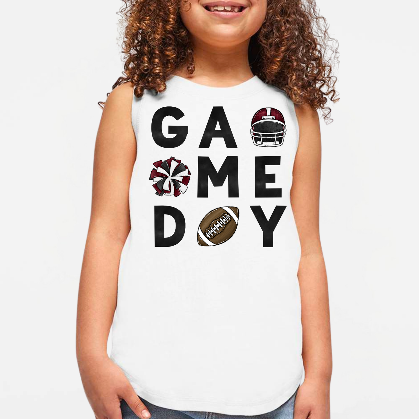 NAYCHEER: Football Game Day Women's & Girls Muscle Tank Top