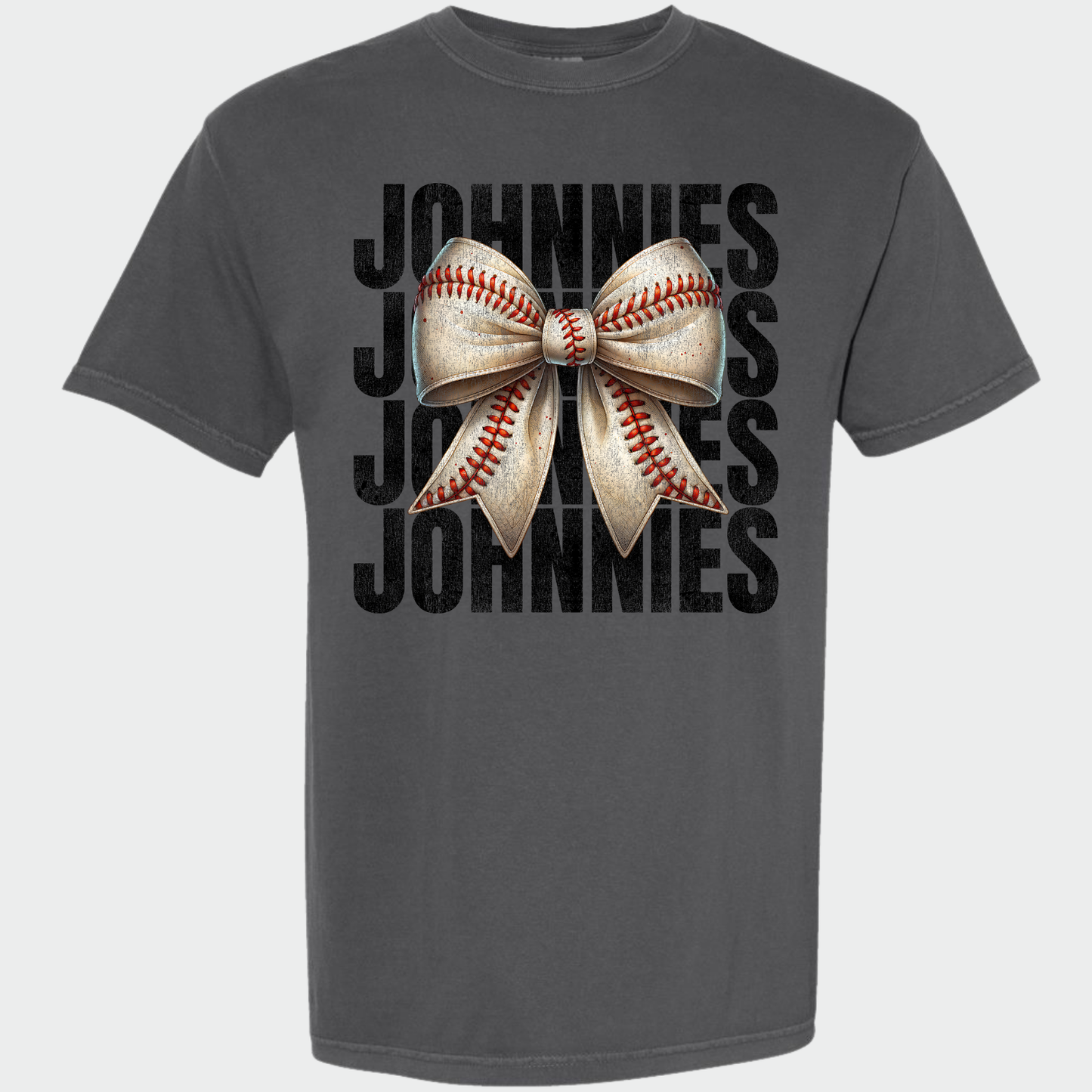 JYAA: Johnnies Baseball Bow *distressed* T-Shirt