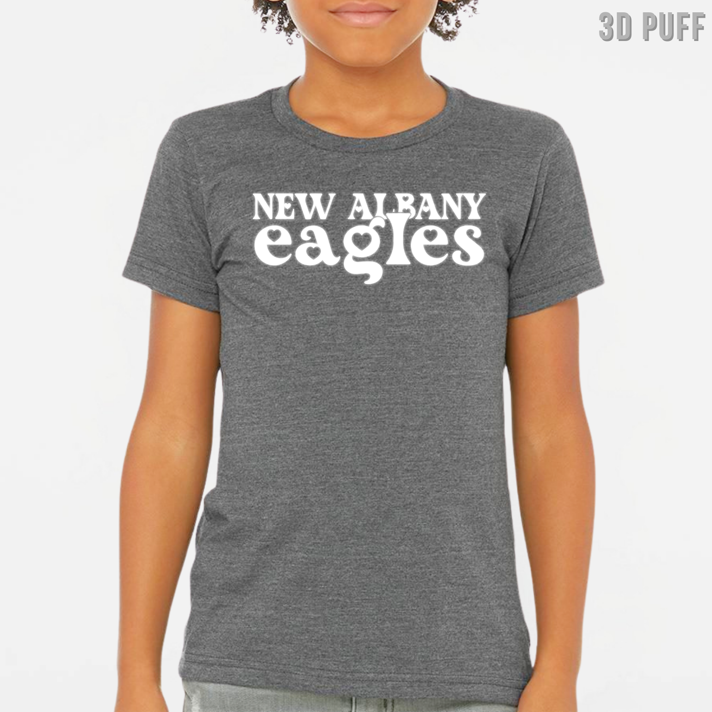 NAPTO: Match your Doll New Albany Eagles *Puff Print* Triblend T-Shirt