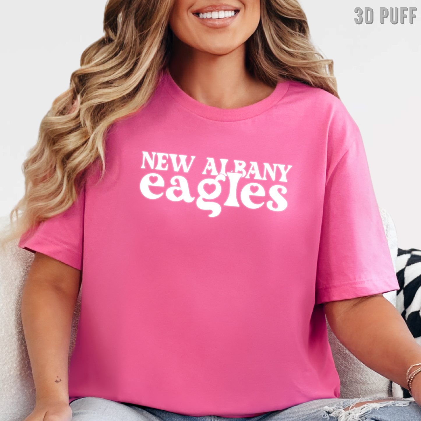 NAPTO: Match your Doll New Albany Eagles *Puff Print* Triblend T-Shirt