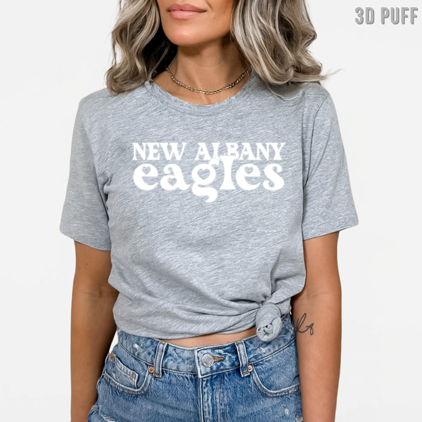 NAPTO: Match your Doll New Albany Eagles *Puff Print* Triblend T-Shirt