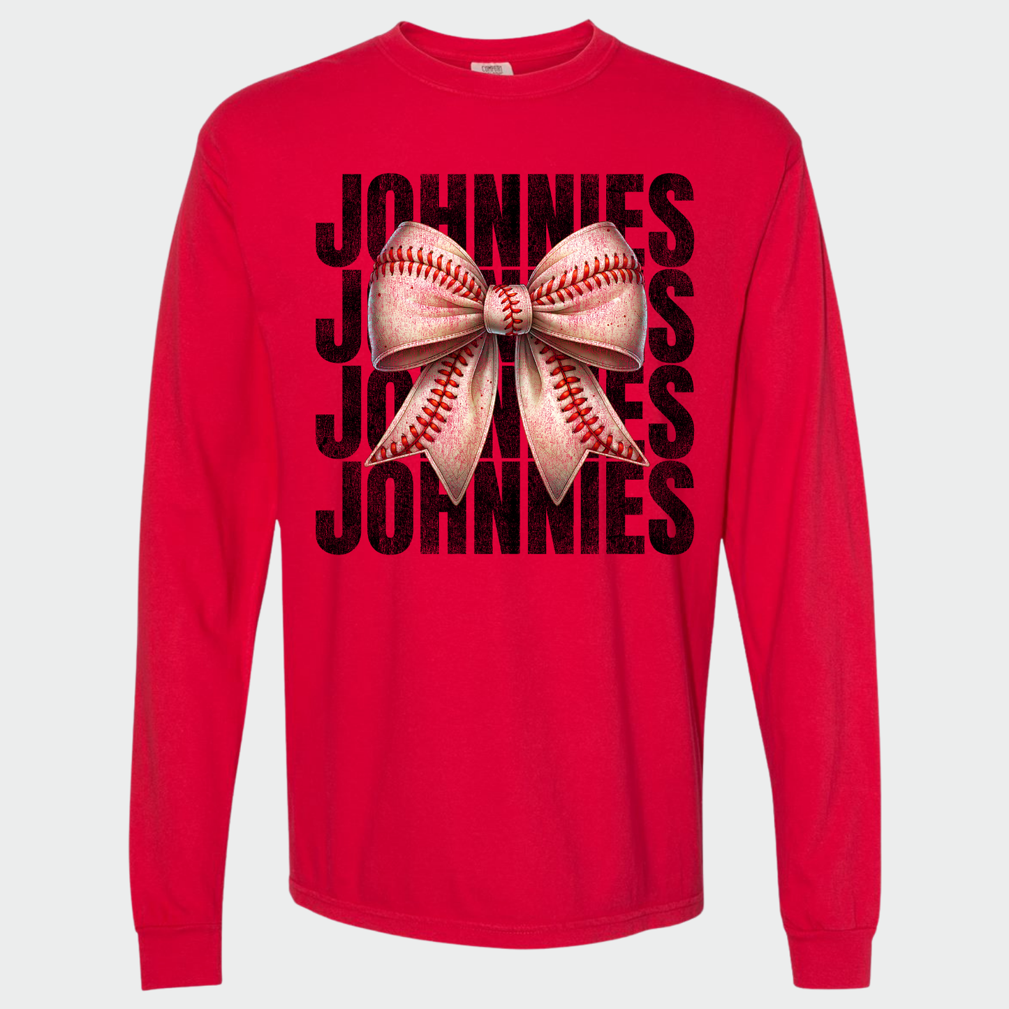 JYAA: Johnnies Baseball Bow *distressed* Long Sleeve T-Shirt