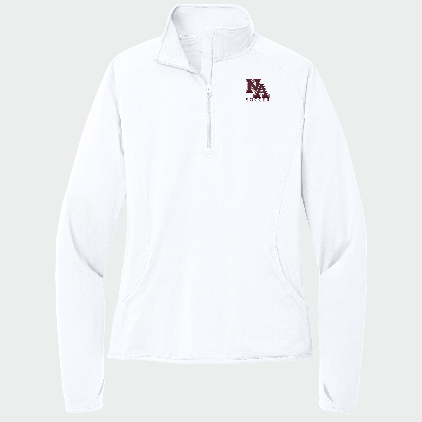 NAGS: NA Soccer, Embroidered, Women's Stretch Quarter-Zip