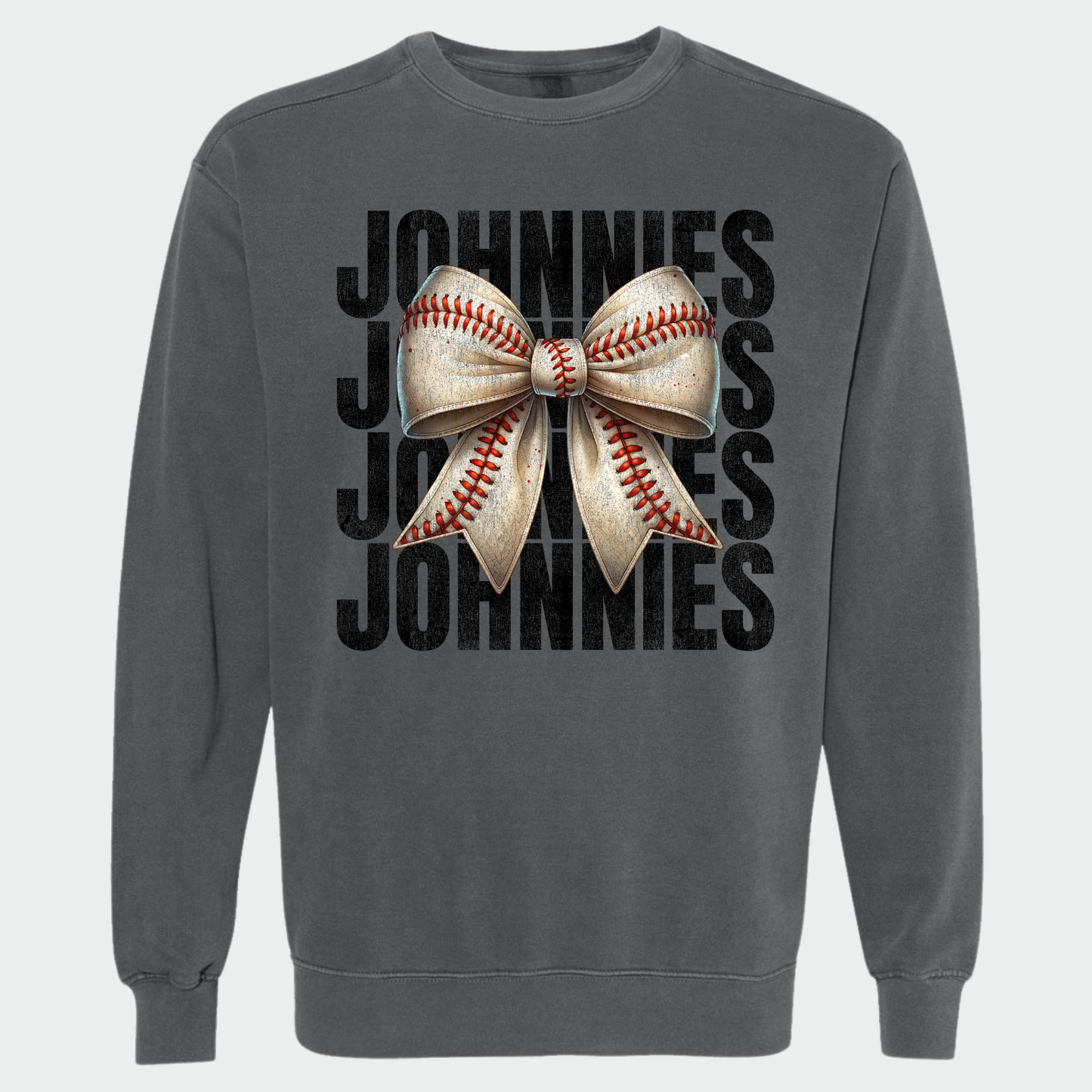 JYAA: Johnnies Baseball Bow *distressed* Sweatshirt
