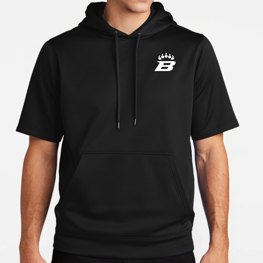 BRUINS: B-Claw Short Sleeve Hooded Tech Sweatshirt