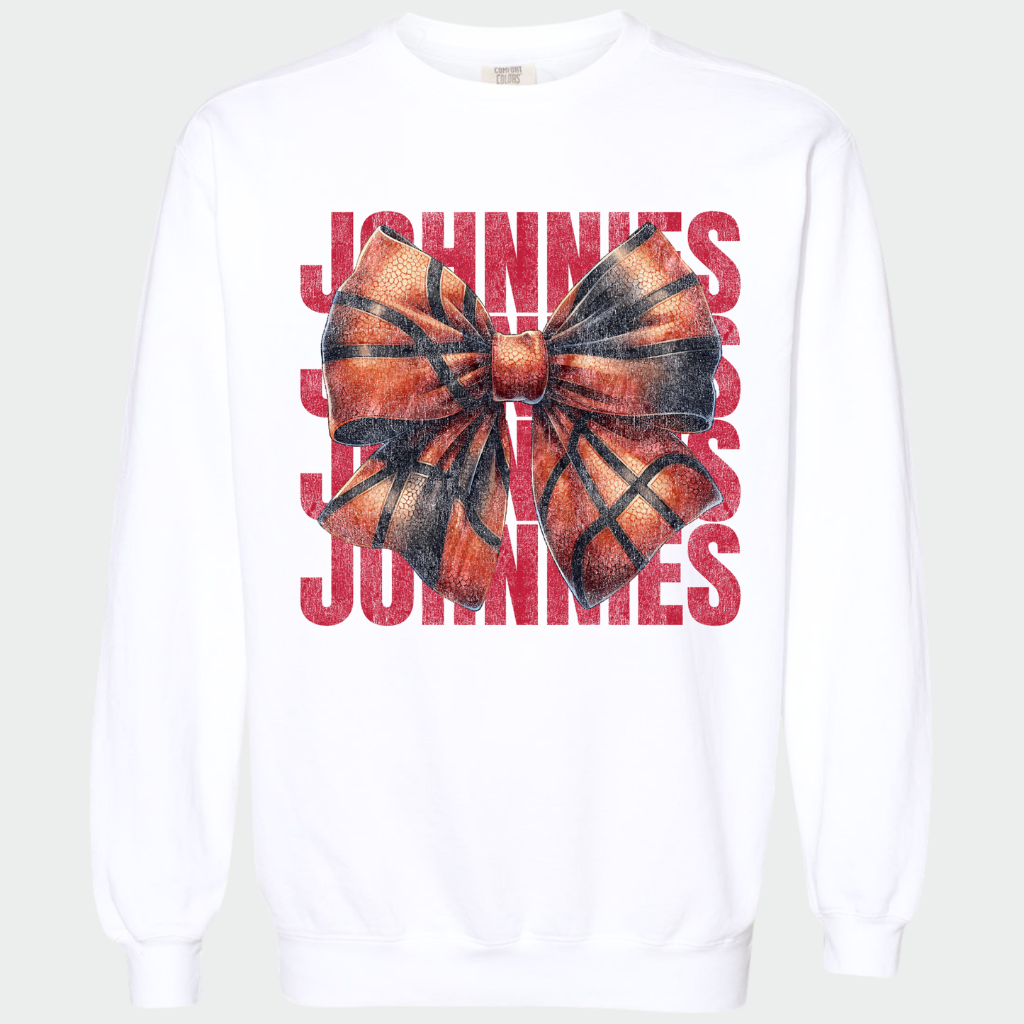 JYAA: Johnnies Basketball Bow *distressed* Sweatshirt