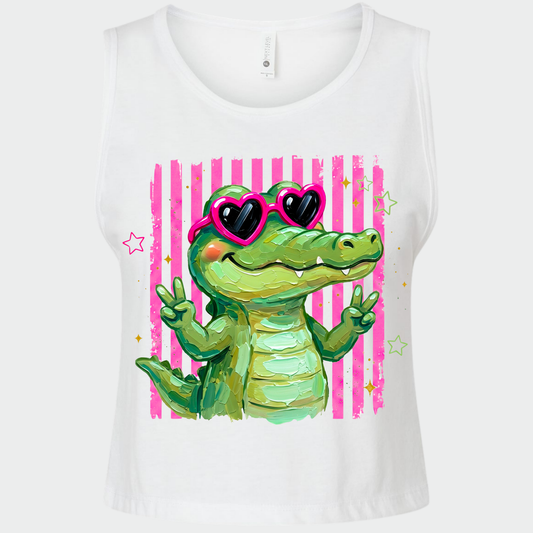 PTAC: Painted Gator Women's Cropped Tank