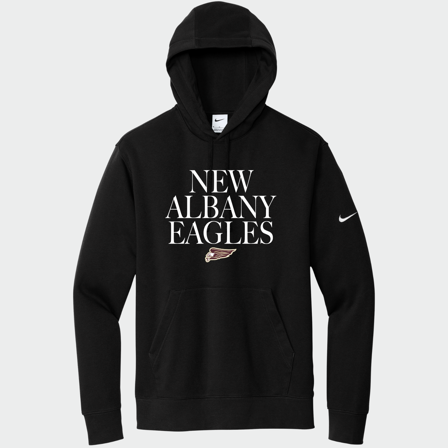 NAPTO: Classy New Albany Eagles Nike Club Fleece Hooded Sweatshirt