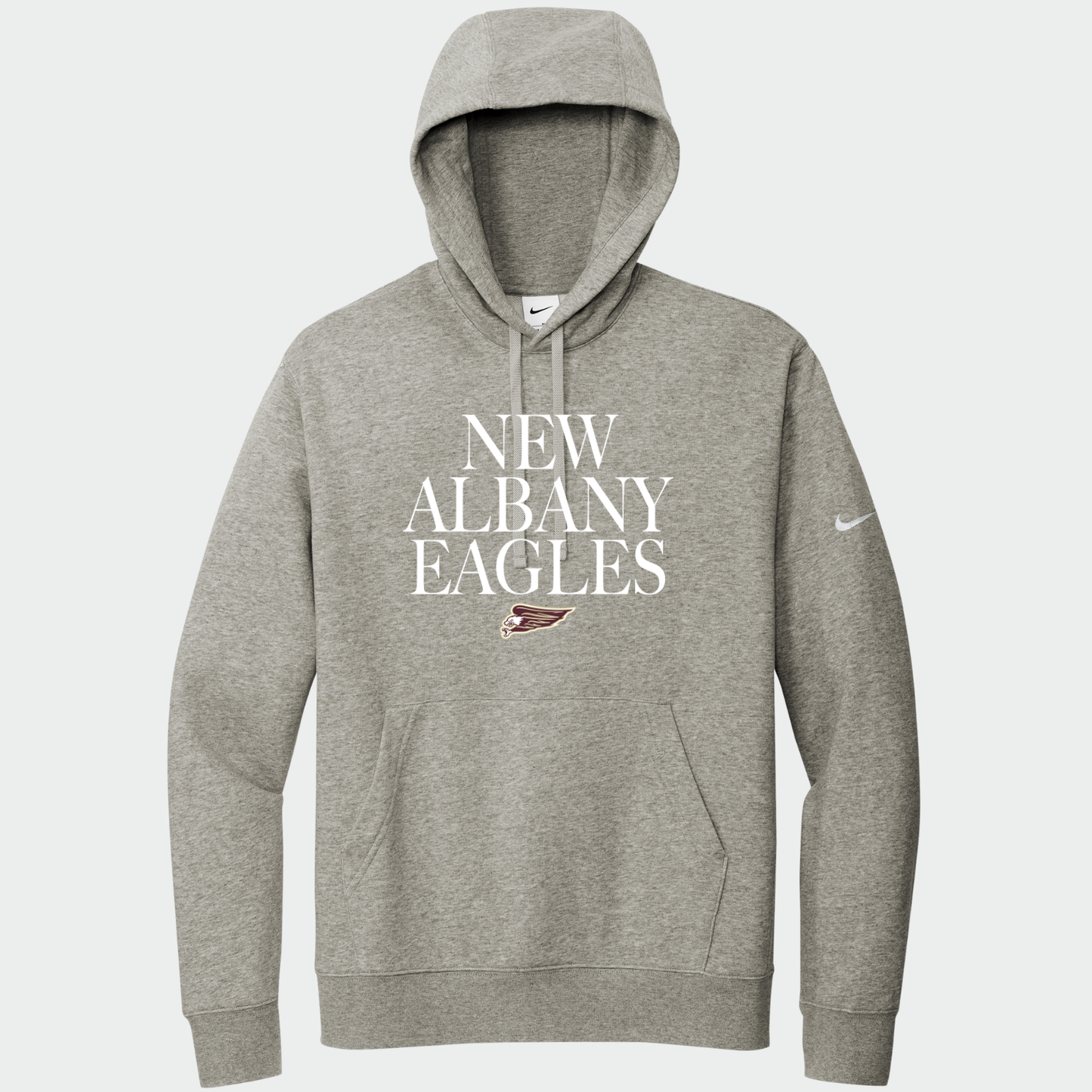 NAPTO: Classy New Albany Eagles Nike Club Fleece Hooded Sweatshirt
