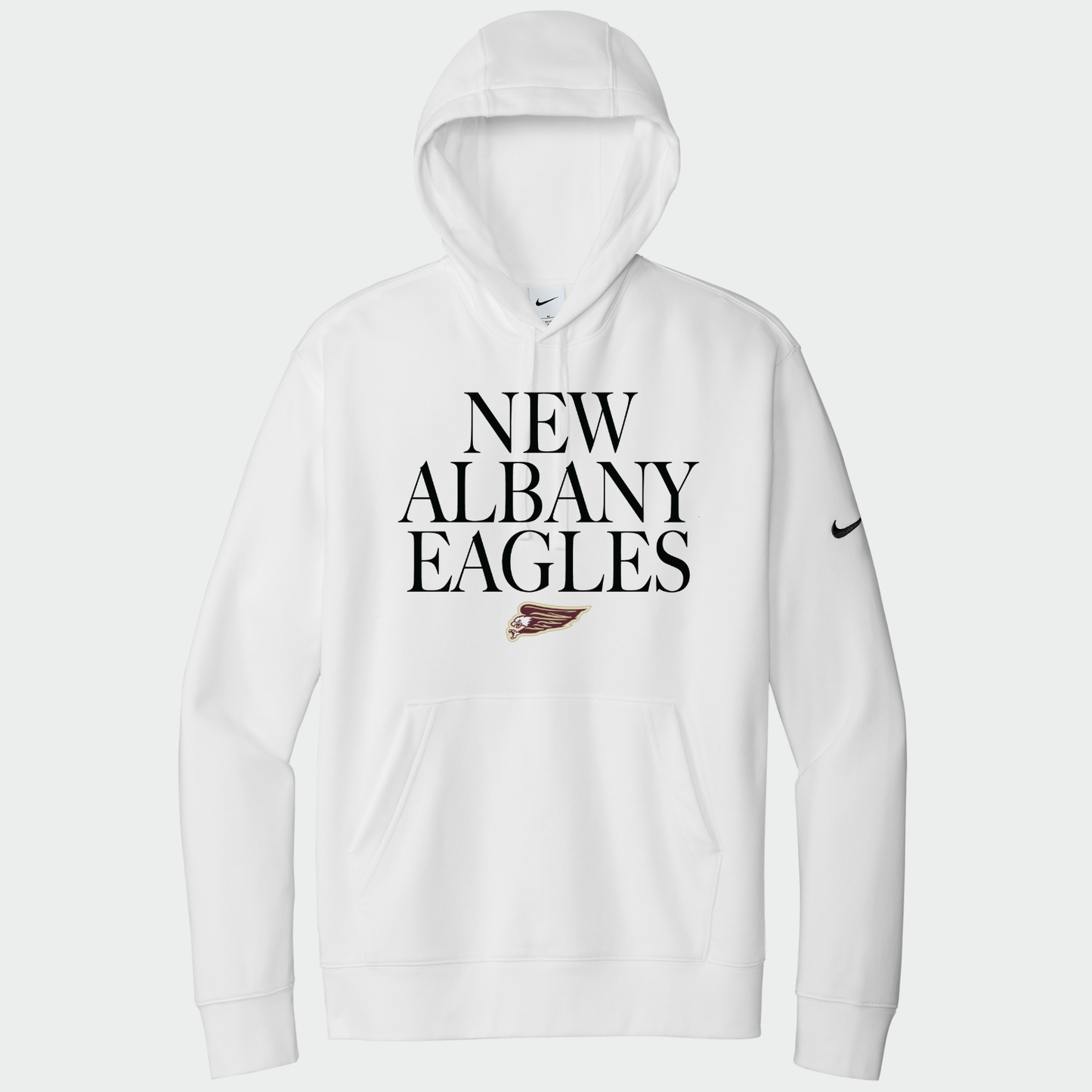 NAPTO: Classy New Albany Eagles Nike Club Fleece Hooded Sweatshirt