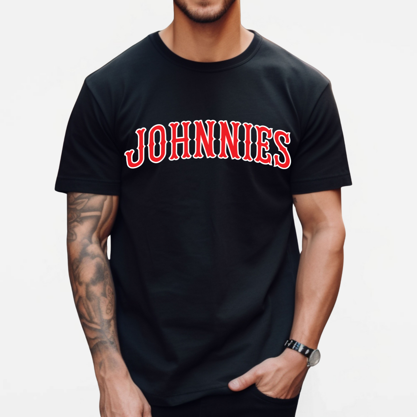 JTB: Johnnies Retro Font T-Shirt