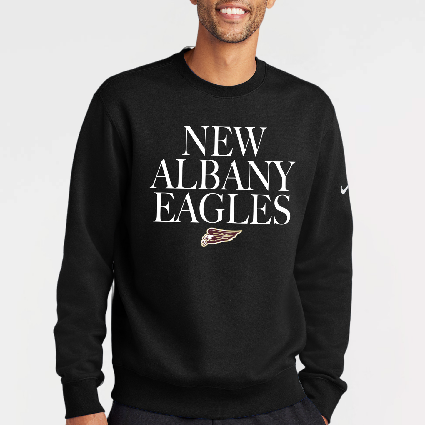 NAPTO: Classy New Albany Eagles Nike Club Fleece Sweatshirt