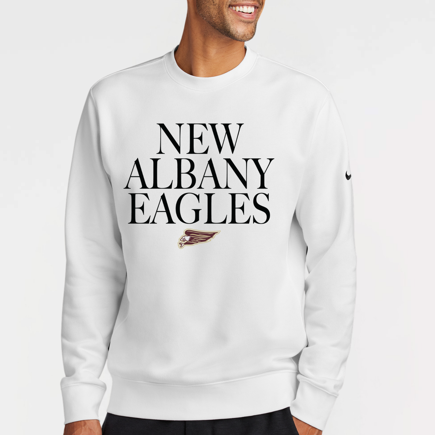 NAPTO: Classy New Albany Eagles Nike Club Fleece Sweatshirt