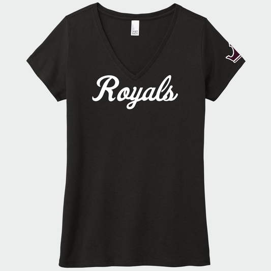 TCR: Royals Scrip, Women's Triblend V-Neck Tee