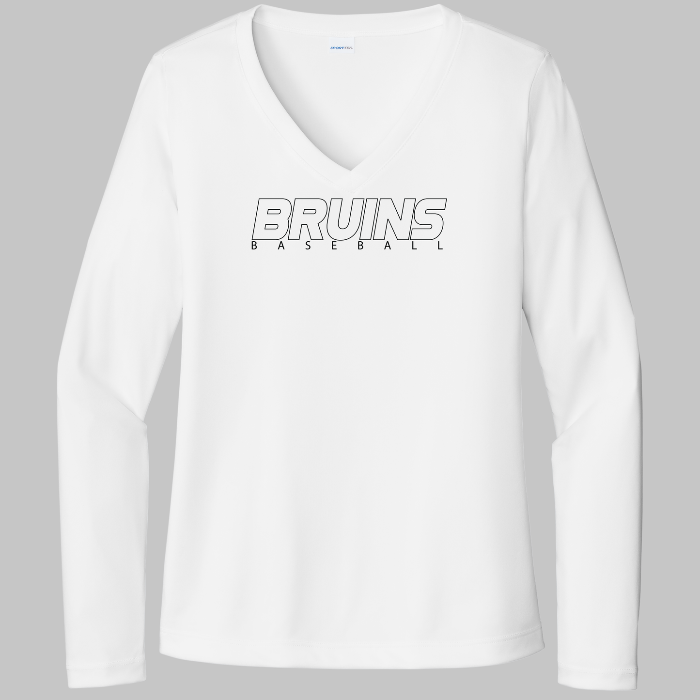 BRUINS: Women's V-Neck Long Sleeve Tech Tee