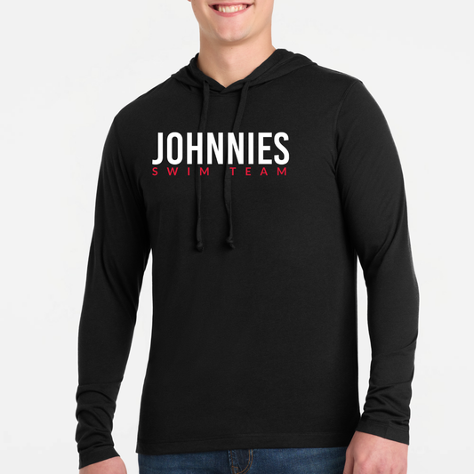 JS: Johnnies Swim Long Sleeve, Hooded Triblend Tech T-Shirt
