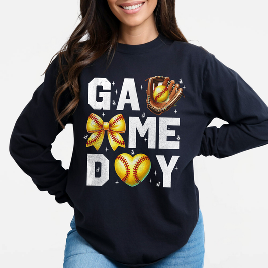 JYAA: Johnnies Softball Game Day *distressed* Long Sleeve T-Shirt