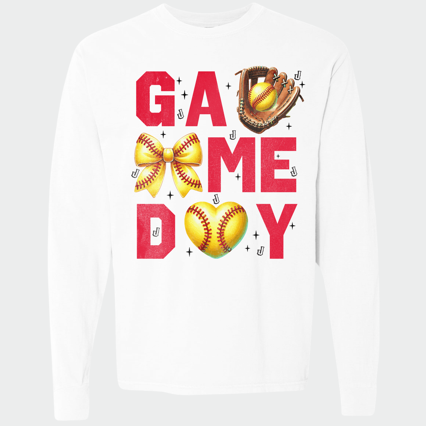JYAA: Johnnies Softball Game Day *distressed* Long Sleeve T-Shirt